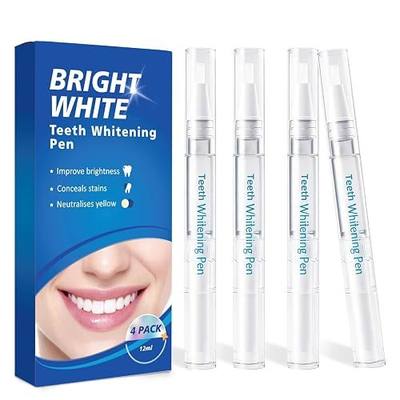 Falefale Teeth Whitening Pen with Precision Brush (0.11 Fl Oz (Pack of 4)) | Portable Teeth Whitening Gel Kits for Stain Removal,No Sensitivity Gentle Teeth Whitener for Brighter Whiter Smile, Mint