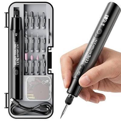 Portable Cordless Engraving Pen for Artists & DIYers Beginner Friendly 6-Speed Adjustable Rechargeable Engraving Pen Tool for Bead, Metal, Wood, Glass and Plastic(Gray)