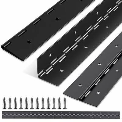 Wesiti 4 Pack 30 Inch Heavy Duty Piano Hinge 30" x 2" Stainless Steel 304 Black Continuous Hinge for Large Cabinet, Industrial Storage Equipment Door, Commercial, DIY Wood Boxes, Woodworking