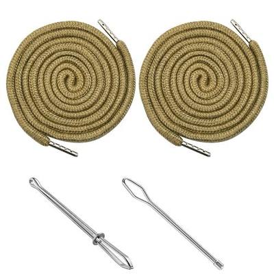 Drawstring Cords Replacement Drawstring Hoodie String with 2 Pieces Easy Threader for Sweatpants Shorts Pants Jackets Coats (Army Green)