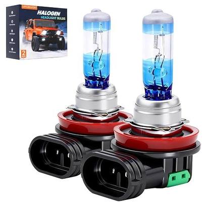 littlelucky H11 Halogen Bulbs, 3800k Warm White Light, 300% Brighter, High Performance 12V/55w Halogen Light for High/Low Beam Replacement Bulb, 1200H Lifespan, Plug&Play 2 Pack