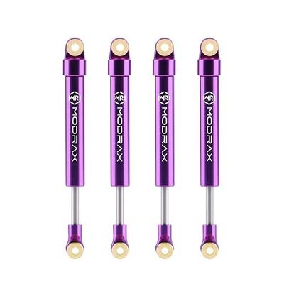 50mm Shocks Adjustable Inner Spring for SCX24 AX24, Purple | Ultra-thin CNC Aluminum Micro Dampers, 4 Negative Pressure Modes, Wide-angle Ball Head