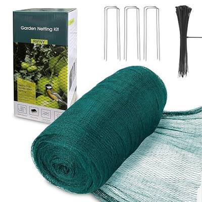RIFNY Bird Netting for Garden Protection, Anti Bird Mesh Garden Netting | 13 x 40FT, Heavy Duty Net with Staples for Vegetable, Fruit Trees & Other Plants, Lasting Against Deer Squirrels and Poultry