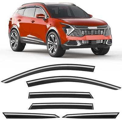 6-PCS Extra-Thick Rain Guards Fit for Kia Sportage 2023 2024 2025 2026 Extra Durable Tape-on Window Rain Guard Window Deflectors Vent Shades Window Visor Vent Visors Exterior