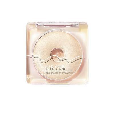 JUDYDOLL Starlight Highlighting Powder, Face Highlighter,Buildable Finishes from Natural to Sparkle, Photo-Ready Glow for All Skin Tones,Luminous & Translucent (01 Greamy Glow)
