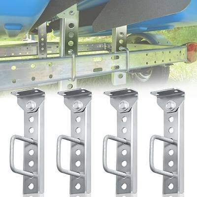4 Pack 10"/12"/14" Boat Trailer Bunk Brackets Kit | Swivel Top | Galvanized Steel , Fits 2x4 & 2x6 Bunk Boards, Compatible with 1.5 x 3 in, 2 x 3 in, 3 x 3 in Boat Trailer Crossmembers