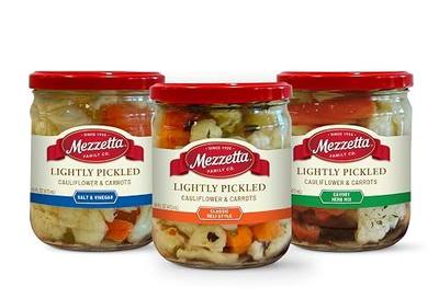Mezzetta Pickled Vegetables Cauliflower and Carrots 3-Pack – Brined for Bold Flavor – Crunchy Vegan Snacks – Salt & Vinegar, Savory Herbs, and Classic Deli-Style – Non-GMO – 16 Oz Jar – Pack of 6
