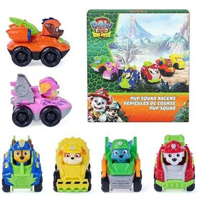PAW Patrol The Dino Movie Pup Squad Racers Toy Car 6-Pack | 6-Pack Pocket Sized Toy Cars, 2.5-Inch Movie Vehicles, Chase Skye & Friends, Kids Toys for Boys & Girls Ages 3+
