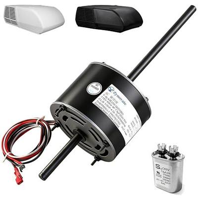 RV Air Conditioner Motor Replaces Fasco D1092 Coleman Mach 1468-306, 1468-3069, 7184-0156, 7184-0432, 7855MVA-A11U, Y6L457D01L Y6L45C21 RV AC Fan Motor with Capacitor, 1/3 HP 115V 1675/1080RPM 2-Speed