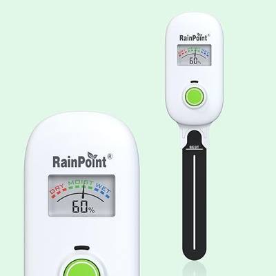 RAINPOINT Smart Soil Moisture Meter for Plants, WiFi Hub Needed | Wireless Capacitive Hygrometer Sensor with Real-Time Monitoring and High/Low Humidity Alerts Indoor Outdoor,Garden Greenhouse