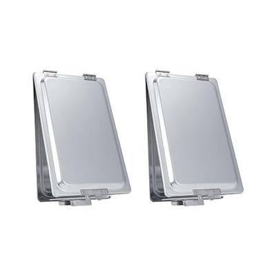 Truck and Trailer Aluminum Document Holder 2 Pack, Waterproof Document Holder Kit with Stainless Steel Hinges and Latch Storage for Packing Slips, Work Licenses and Permits