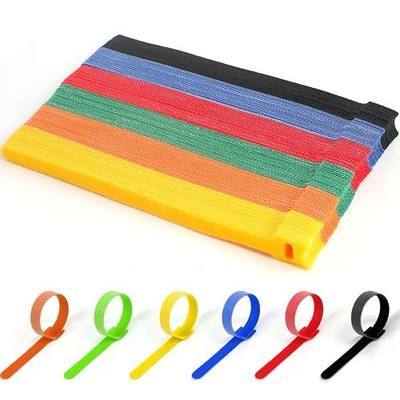 Reusable Hook and Loop Cable Ties, 102 Pcs 8 Inches Multicolor Nylon Fabric Fastening Straps for Cable Management and Organization