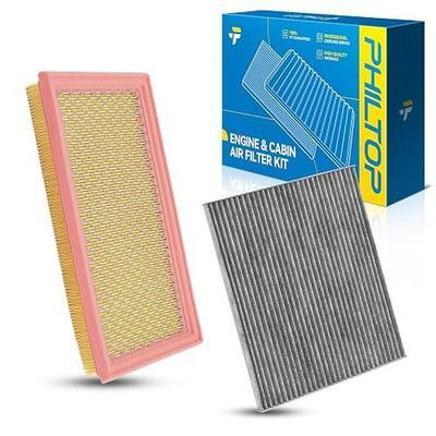 PHILTOP Engine & Cabin Air Filter Set, Compatible With Nissan Pathfinder, Murano, Maxima, Altima, INFINITI QX60, JX35, Replace CA4309 CF11776 Car Accessories