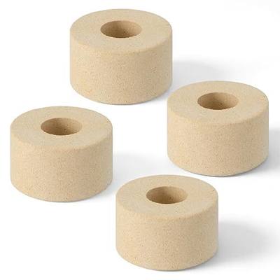 Tuanse 4 Pack 1.75 x 3 Inch Tall Round Kiln Posts High Alumina Kiln Posts Ceramic Shelf Supports for High Temperature Kilns Shelf Sturdy Firing Post