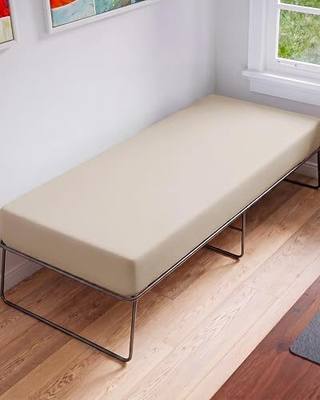 Cot Sheet Set 30" x 75" - Easy-Fit Cot Size Mattress Sheets - Wheat | Ideal for Narrow Twin, Camper Bunk, RVs, Twin Bunks, Day Care and Camping Cots, Cot Size Fitted Sheet fits 6" to 10" Mattress