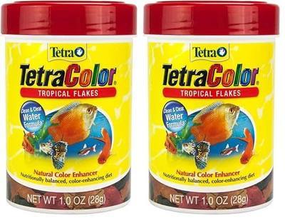 Tetra 77160 TetraColor Tropical Flakes,1-Ounce,185 ml,(Pack of 2)