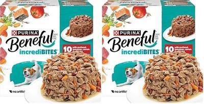 Beneful Purina Small Breed Wet Dog Food Variety Pack,IncrediBites with Real Beef,Chicken and Salmon - 3 Oz. Cans,(Pack of 60)