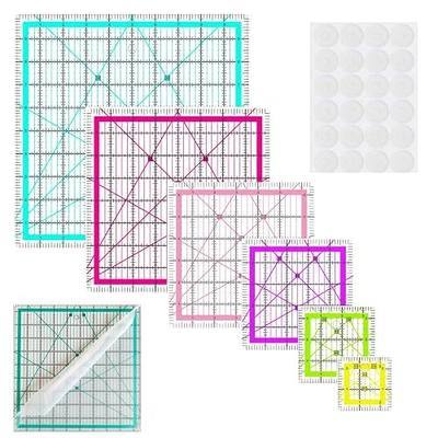 6 Quilting Rulers,Square Quilting Rulers(2.5",3.5",5",6.5",8",10") | Quilting Rulers and Templates,Square Ruler for Quilting