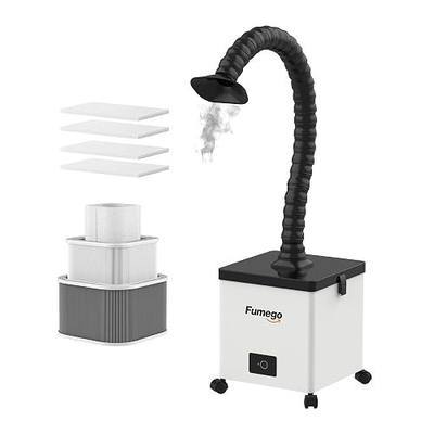 Solder Fume Extractor 100W Power & 200m³/h, Fume Extractor with HEPA+Carbon 3-Stage Filtration System, Low-Noise Smoke Extractor for Soldering, Laser Engraving, Nail Salon, DTF Oven-XF180 Mini