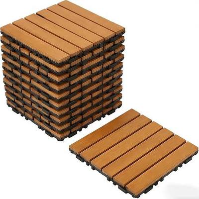 Sauna Mat Canadian Red Cedar 10PCS Set , Traditional & Infrared Sauna Accessory, 12.1*12.1*0.75In, 880LBS Load 1 Capacity Thick PVC for Outdoor & Indoor, Patio Garden, Balcony, Poolside (B)