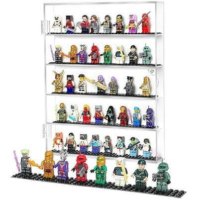 Minifigure Display Case for Lego - Acrylic Wall Cabinet, Dust-Proof Building Block Figure Display Box for Collectibles (1, Medium)