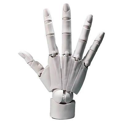 Flexible Right Hand Model, Moveable Artists Manikin Hand Figure for Home Office Desk Decoration, Display, Sketching, Drawing, Painting (White)