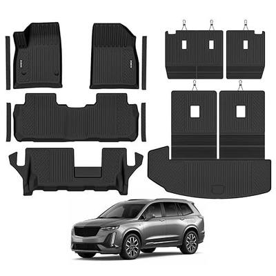 Naibeve Floor Mats for Cadillac XT6 2020-2026 7 Seats 2nd Row Bench Seat | All Weather Floor Mats, Cargo Mat, 2nd Row Backrest Mats, Backrest Mats, Door Sill Guards Interior Protector accessories