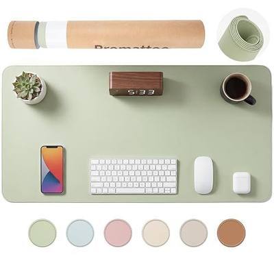 Silicone Desk Mat for Minimal, Creative, Vanity Desk – Reduces Glare, Comfortable Viewing – Writable, Non-Slip, Waterproof, Roll-Up – Food-Grade Platinum-Cured Silicone, Gift Tube(Sage Green)