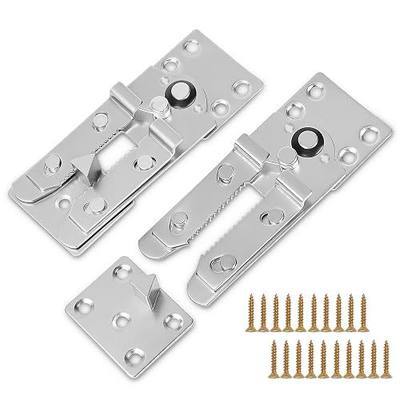 Sectional Couch Connectors,Heavy Duty Interlocking Alligator Sofa Clamps, 2 Pack Metal Anti-Slip Brackets with 20 Screws, Keep Sectional Together Stop Sliding Apart for Kids/Pets,No Tool Needed