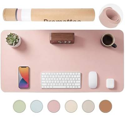 Silicone Desk Mat for Minimal, Creative, Vanity Desk – Reduces Glare, Comfortable Viewing – Writable, Non-Slip, Waterproof, Roll-Up – Food-Grade Platinum-Cured Silicone, Gift Tube(Blush Pink)