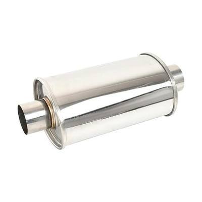 2.25'' Inch Ultra Quiet Resonator,2.25" Inlet 2.25" Outlet Exhaust Resonator,13.8" Overall Length Performance Muffler Resonator T304 Stainless Steel Universal Fitment
