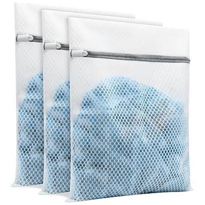 3Pcs Laundry Bags Mesh Wash Bags,12 x 16 inches | Upgraded Honeycomb & Fine Mesh, Extra Durable with Sturdy Zippers
