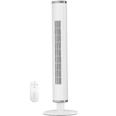COWSAR Bladeless Tower Fan with Remote, 6 Speeds, 4 Modes, 24H Timer, 60° Oscillation for Bedroom, Office, Kitchen,41-Inch,White