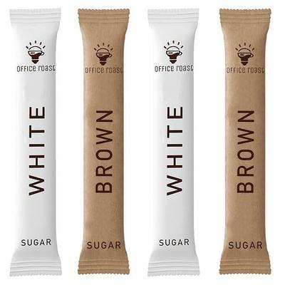 Office Roast Sugar Sticks Variety Pack – 400 Total (200 White Sugar Sticks + 200 Brown Sugar Sticks) – Individually Wrapped Coffee Sweeteners for Office, Café, Restaurant & Hotel Use & House Packets