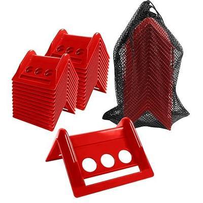 24 Pack 4" Flatbed Edge Corner Protectors for Cargo Load, Compatible with 4 Inch Winch Ratchet Straps, Plastic Tie down Strap Protector with Carrying Case for Flatbed Truck Shipping