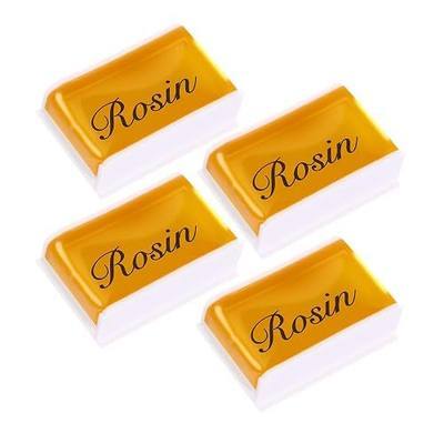 4 Pack Violin Rosin,Bow Rosin For Universal Violin,Viola,Cello | Natural,Low Dust,Protective Case,Boost Bow Friction For Daily Practice