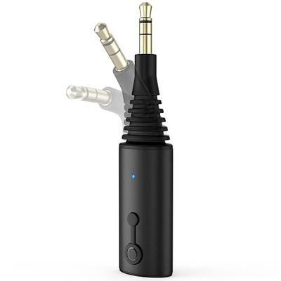 Bluetooth 5.4 Car Aux Adapter, Bendable 3.5mm Audio Jack | Hands-Free Calling, 10 Hours Battery Life, Durable Metal Shell, Track Switching, Wireless Receiver for Home Stereo Speakers