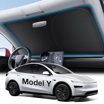 Wigoo for Tesla Model 3 Windshield Sunshade, OEM Design, 100% Sun Block