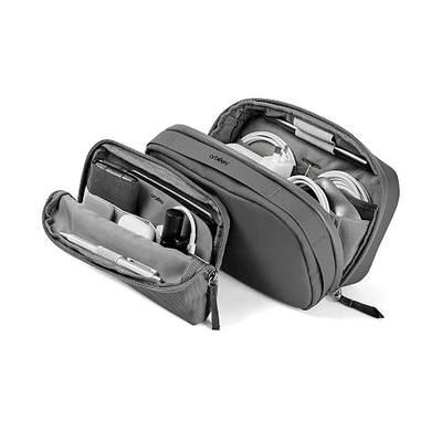 Orbitkey 2-in-1 Tech Accessory Pouch - Graphite | Detachable Slim Sleeve | Organizes Cables & Chargers | Water-Resistant Fabric | Travel Ready