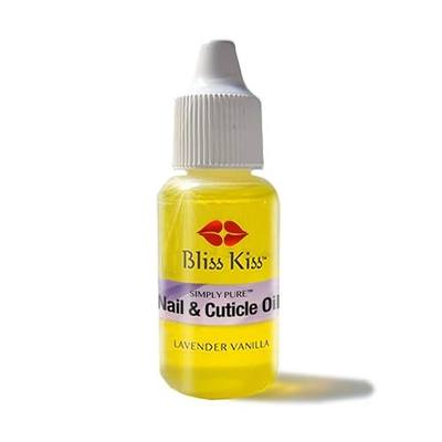 Bliss Kiss Nail Oil, Lavender Vanilla, 0.5oz | Jojoba-rich formula helps soften dry cuticles and condition brittle, peeling, break-prone nails; value-sized dropper.