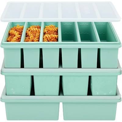 Silicone Freezer Trays with Lids, 2 Cup & 1 Cup & 1/2 Cup Soup Freezer Container Molds for Freezer - Leakproof, Dishwasher, Oven Safe, Ideal for Frozen Broth, Leftovers & Meal Prep, BPA Free 3 Pack