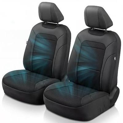 GIANT PANDA Air Cool Mesh Truck Car Seat Cover Custom Fit Chevy Silverado & GMC Sierra 1500 2500 3500 2007-2026 Crew Extended Double Cab,Breathable Cooling Seat Protector(Black)