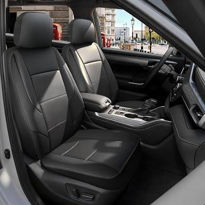 GIANT PANDA Front Truck Seat Covers for Dodge Ram 1500 2500 3500 2003-2026 Limited Laramie Big Horn Crew Cab& Quad Cab,Faux Leather Black(Classic Style),Front Seat
