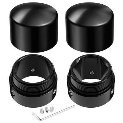 Upgraded Axle Nut Covers fit for Harley, Stealthy Front Axle Nut Caps Black Compatible with Harley Touring Sportster Trike Dyna Heritage Softail Street Glide Road King Road Glide Sportster 2008-2023