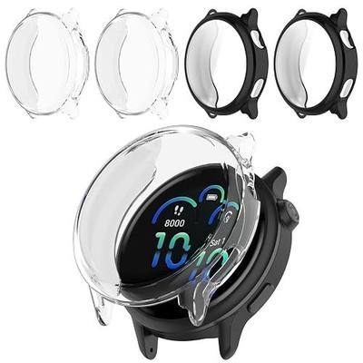 4 Pack Soft TPU Screen Protector Case for Garmin Vivoactive 6 | Full Coverage Protection, Anti-Scratch, All-Around Protective Accessories,Applicable to Daily and Sports Use