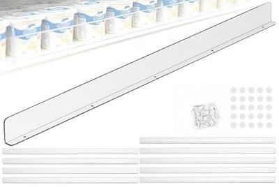 Nalwort 10 Pcs Retail Gondola Shelving Front Fence, Clear PET Shelf Fence with 1/4" Holes and Screws, Front Lips Barrier for Retail Store Display Rack, 1.5" H x 36" L