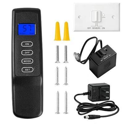Gas Fireplace Remote Control Kit,Thermostat, On/Off , Countdown Timer,DC Adapter option,for Millivolt Valve System, Replace for skytech 1420-A,1420TH-A,1001-A,1001TH-A, Acumen RCK ,and More