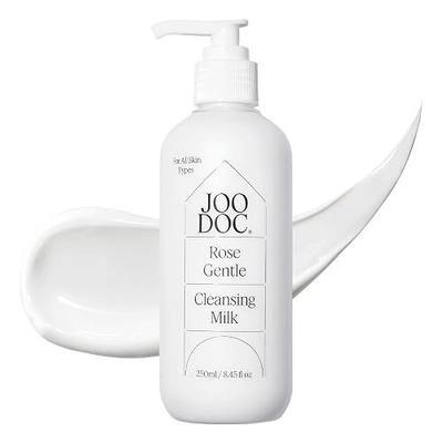 Rose Gentle Cleansing Milk 250ml | 68% Damascena Rose Water, Ceramide & Marula Oil, Low-pH Face Cleanser