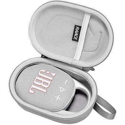 RAIACE Hard Travel Storage Case Compatible with JBL Clip 5/Clip 4 Portable Speaker, Protective Carrying Bag with Mesh Pocket for Accessories. (case only) - Gray