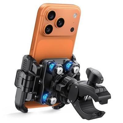 Lamicall Motorcycle Bike Phone Mount with Upgrade Vibration Dampener | Camera Friendly, for 6-7.2" Phones, Bike Phone Holder Handlebar Clamp, Bicycle Cell Phone Mount, iPhone, Galaxy